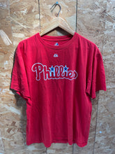 Vintage Majestic Phillies Red T-Shirt Size L MLB Pence Baseball Tee